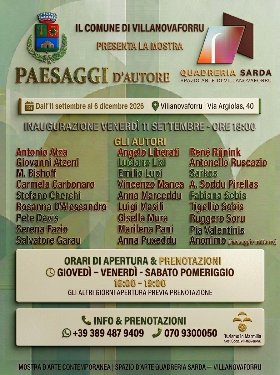 Locandina mostra Paesaggi d'Autore
